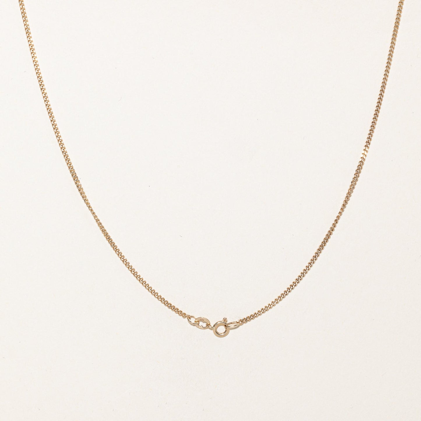 10K Yellow Gold Curb Link Chain | 1.63mm | 20.5