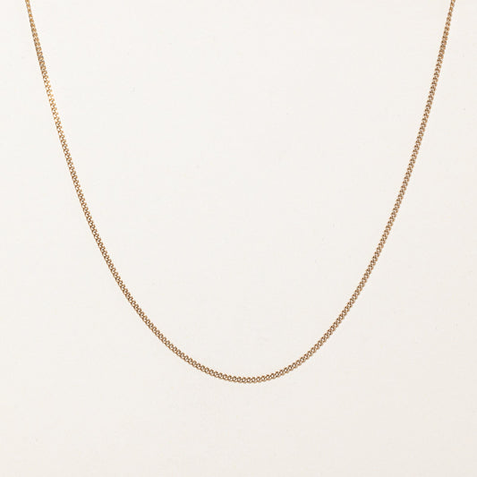 10K Yellow Gold Curb Link Chain | 1.63mm | 20.5