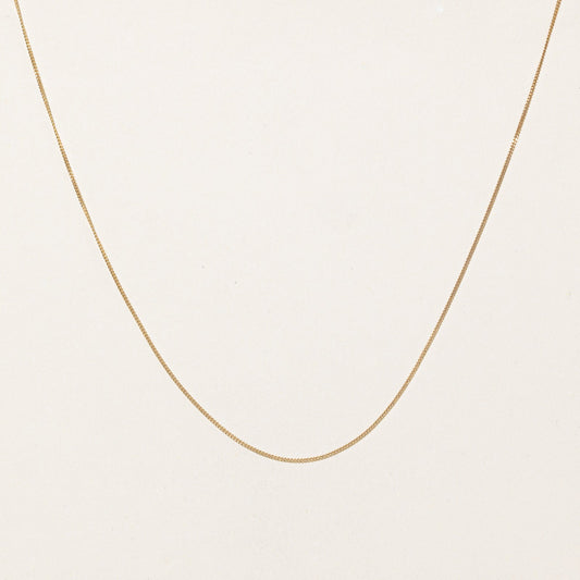 10K Yellow Gold Curb Link Chain | 0.90mm | 16