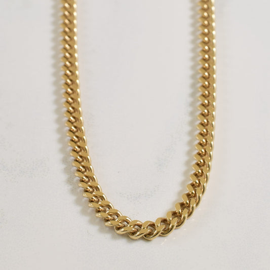 10k Yellow Gold Curb Chain | 24.5 |