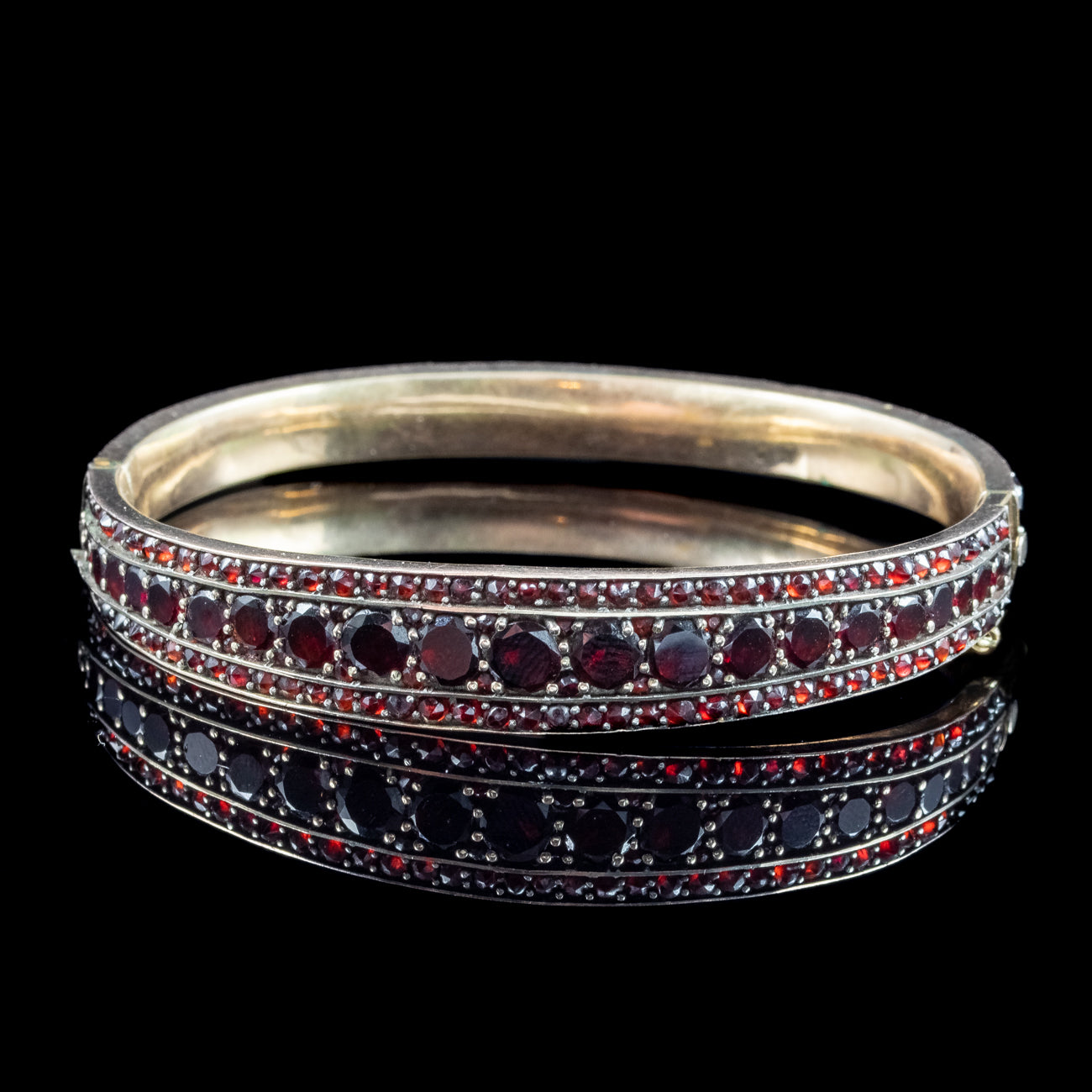 Antique Victorian Bohemian Garnet Bangle